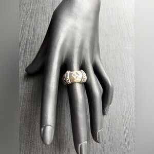 Vintage Silver Statement Ring with Old-World Design 
Unisex
Size: 7